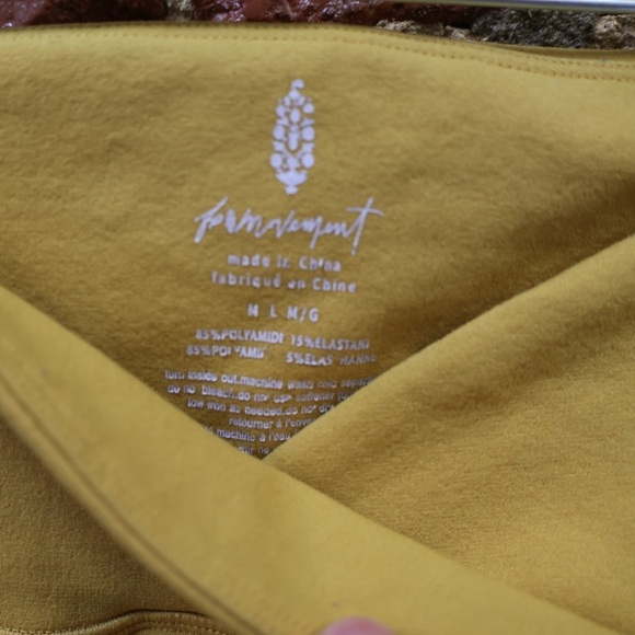 Free People Blaze It Crossover Bike Shorts in Tumeric Yellow Gold - Picture 4 of 5